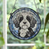 Cavapoo Black & White Stained Glass Effect Suncatcher
